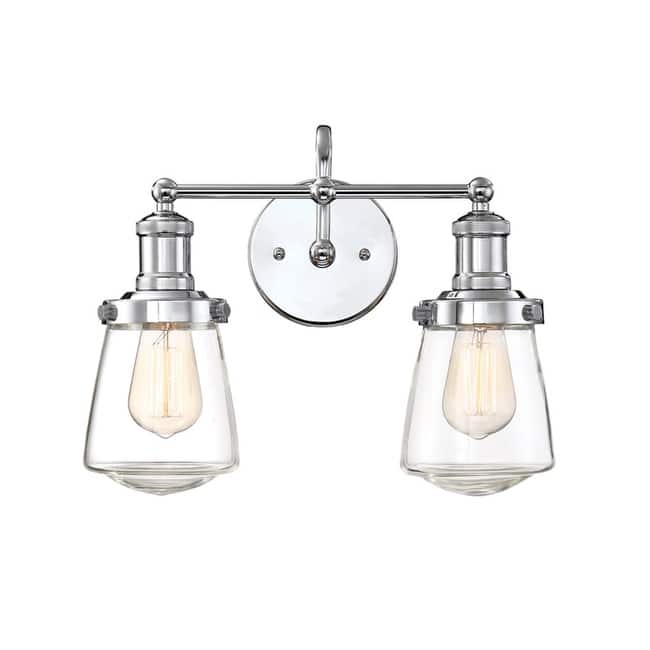 Designers Fountain Taylor 2 Light 15" Wide Bathroom Vanity Light - Chrome