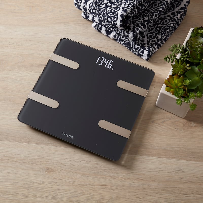 Taylor Bluetooth Smart Body Composition Scale for Body Weight, Charcoal