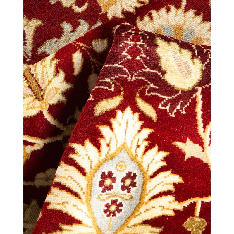 Overton Handknotted Wool Traditional Oriental Red Area Rug - 3' x 5'