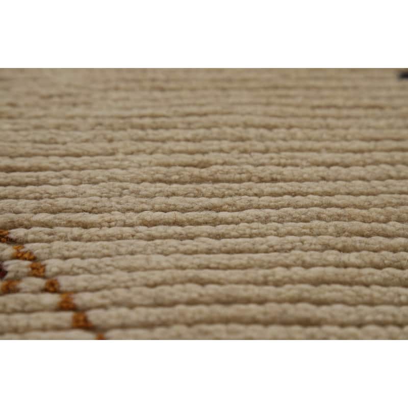 Moroccan Oriental Area Rug Hand-Knotted Wool Carpet - 5'1" x 8'0"