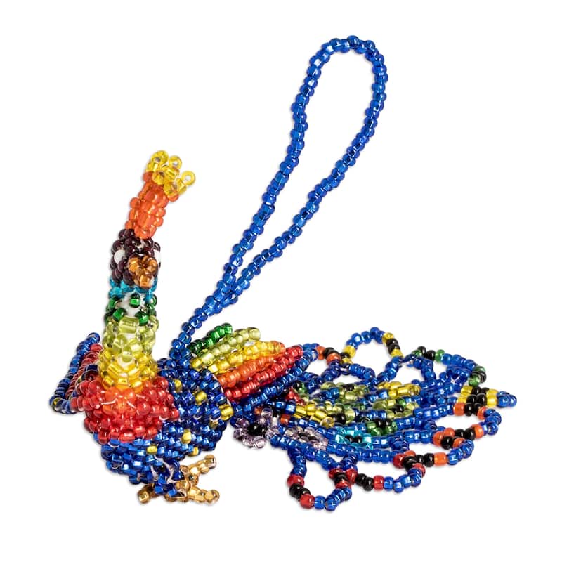 Novica Handmade Colorful Real Beauty Glass Beaded Ornament