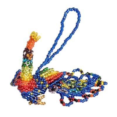 Novica Handmade Colorful Real Beauty Glass Beaded Ornament