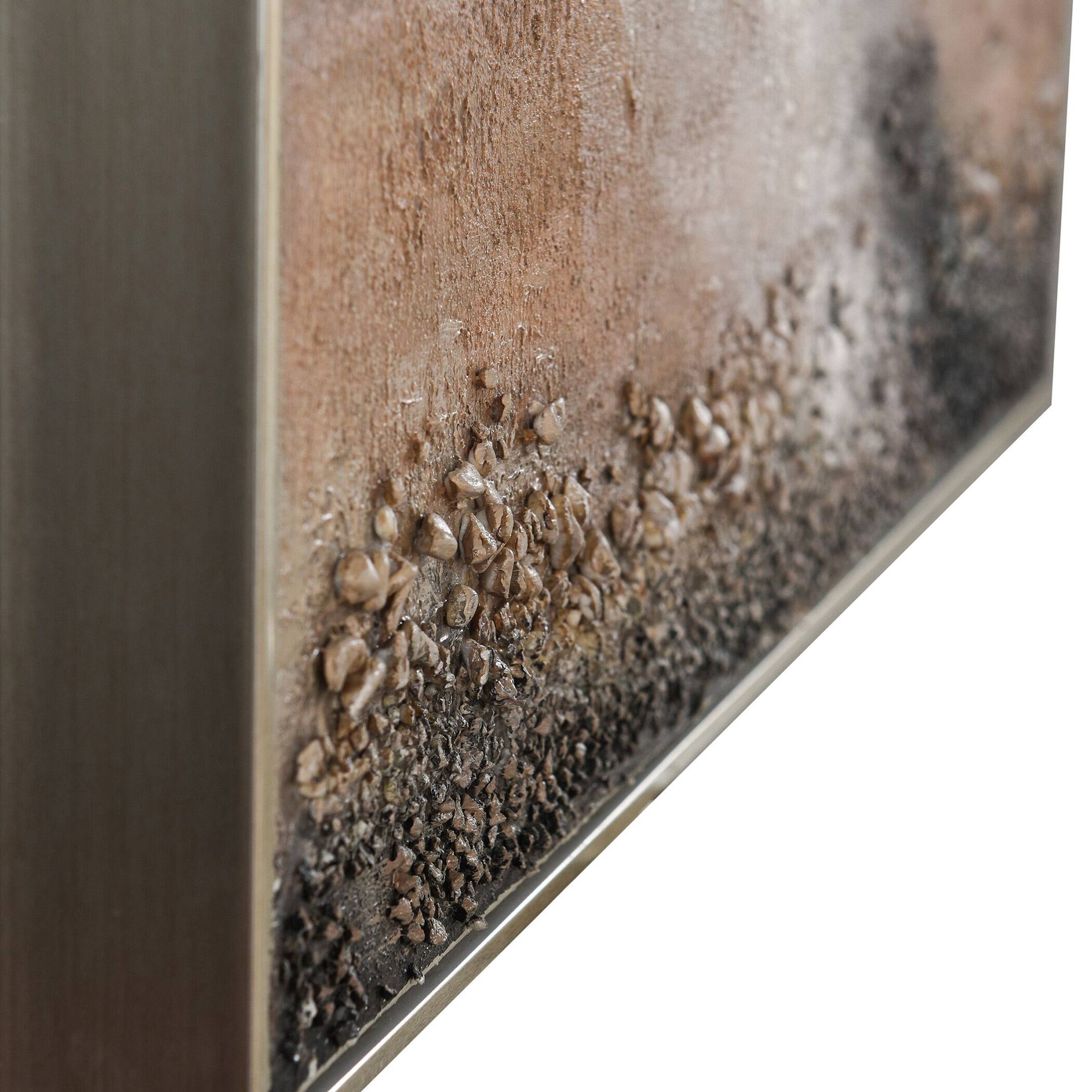 Textured Sky Hand Painted Landscape Wall Art Silver Frame On Sale