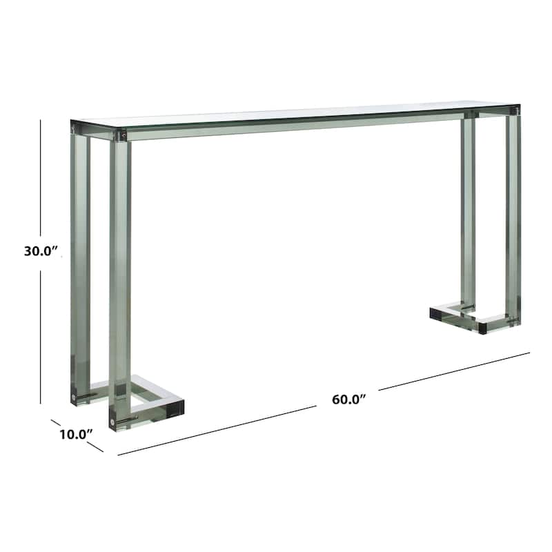 SAFAVIEH Couture Benji Acrylic Console Table - Black - 52" W x 10" L x 30" H