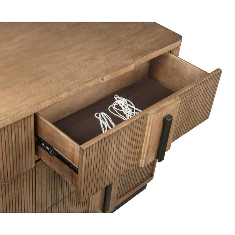 Terrace 6-drawer Dresser and Mirror Ash Brown