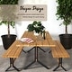 preview thumbnail 3 of 11, SEI Furniture Contemporary Natural Wood Dining Set (Set of 3)