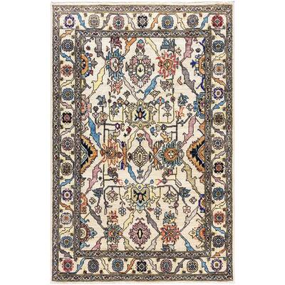 Serapi One-of-a-Kind Hand-Knotted Area Rug - Ivory - 4' 0" x 5' 11"