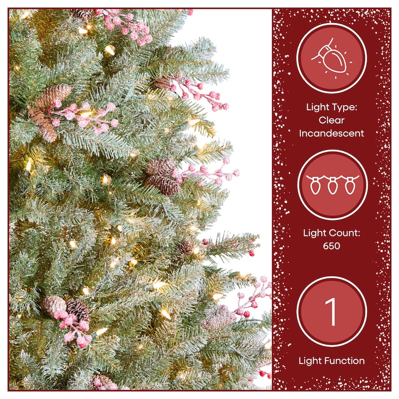 National Tree Company 6.5 ft. Dunhill Fir Tree with Clear Lights - 6.5 Foot