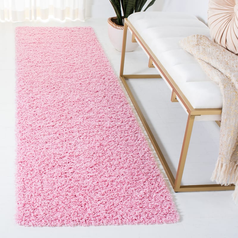 SAFAVIEH Athens Bharati Ilaha 1.5-inch Thick Rug - 2'3" x 8' Runner - Pink