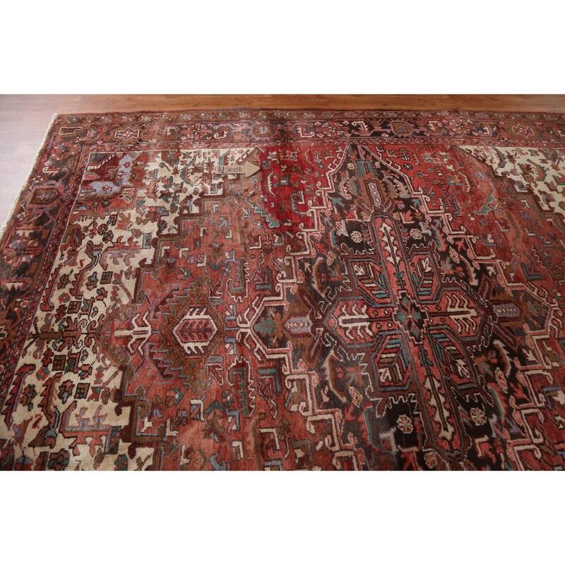 Vegetable Dye Heriz Persian Dining Room Area Rug Wool Hand-knotted - 7'11" x 10'1"