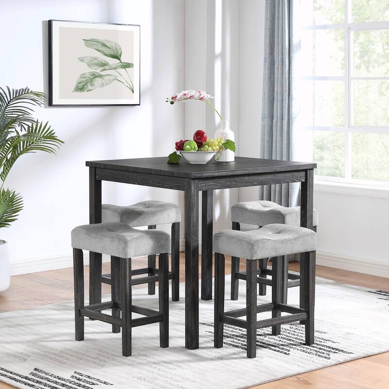 5-Piece Industrial Breakfast Table Set