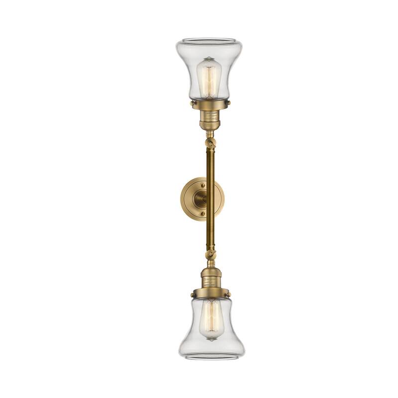 Innovations Lighting Bellmont 2 Light 24" Wide Bathroom Vanity Light - Brushed Brass / Clear