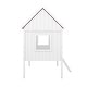 preview thumbnail 10 of 12, Stylish & Playfun Design Low Loft Bed with Roof, Ladder, Guardrail and Windows, Twin Size, Brown