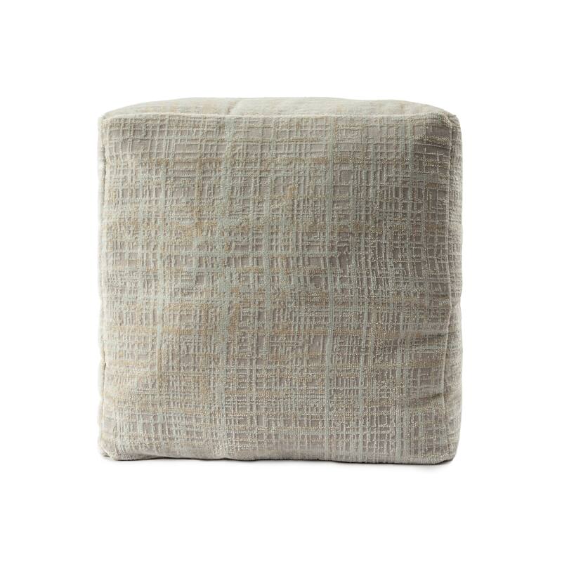 Sevita Contemporary Abstract Polyester Blend Pouf