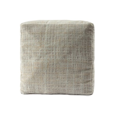 Sevita Contemporary Abstract Polyester Blend Pouf
