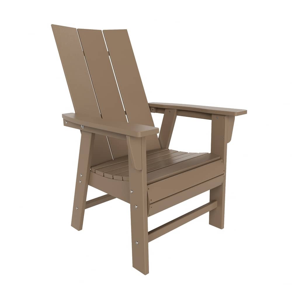 Shoreside Hdpe All Weather Outdoor Patio Adirondack Dining Chair (1PC)