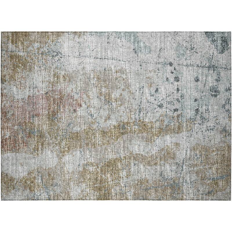 Indoor/ Outdoor Accord Abstract Polyester Washable Rug New