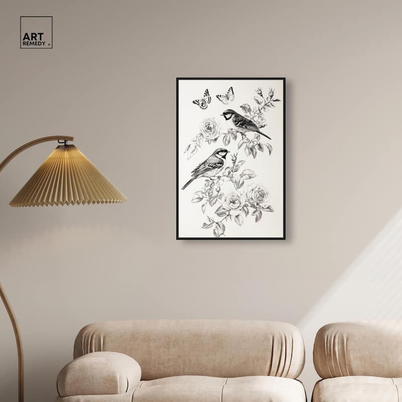 Perched Pair I Canvas by Art Remedy