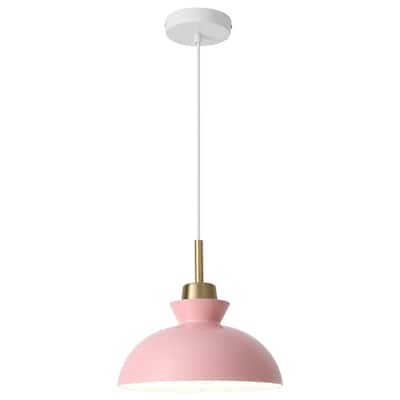1-Light Hanging Ceiling Pendant Light Chandelier Light Fixture with Metal Shade for Kitchen Island
