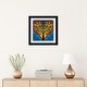 preview thumbnail 3 of 18, iCanvas "Heart With Blossoming Tree Of Life Inside On Blue Background" by Valery Rybakow