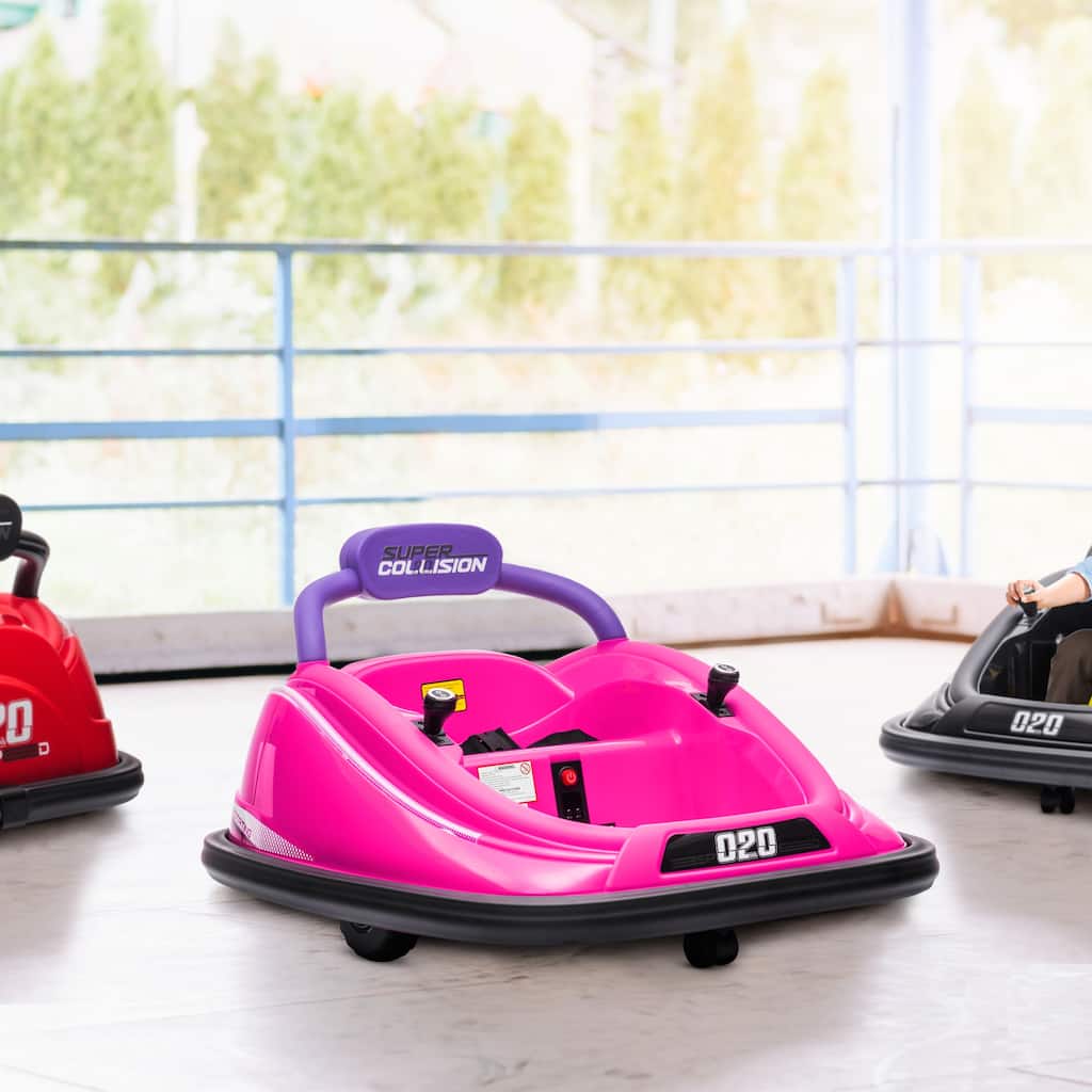 Kids Electric Bumper Car Ride-On Bumper Car with 360° Rotation, Ride on Car Electric Vehicle with LED Lights