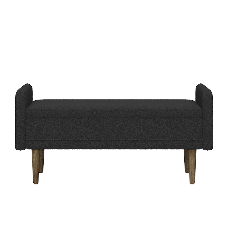 Teddy velvet storage stool, ,with storage space