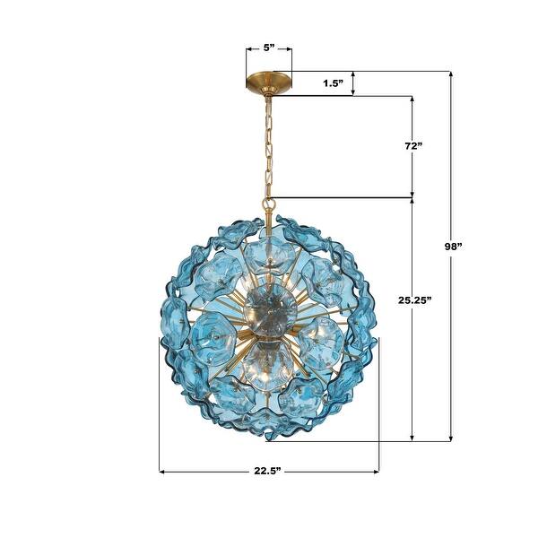 Crystorama Lighting Group ESM-4006 Esme 9 Light 23" Wide Sputnik