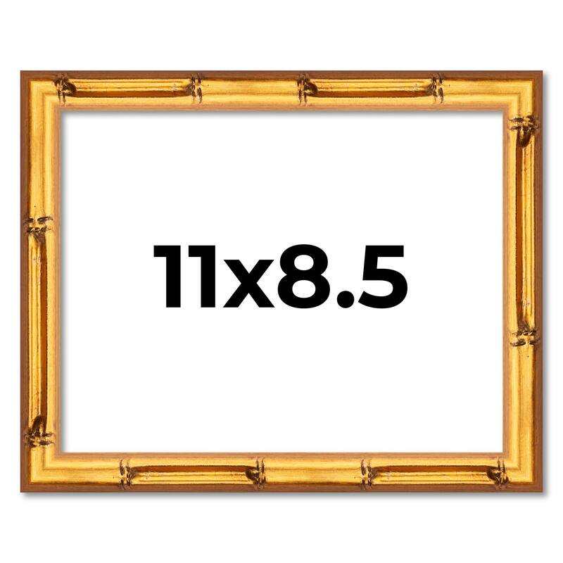 Frame Gold Bamboo Picture Frame Modern Photo Frame Includes UV Acrylic Shatter Guard Front Acid Free Foam Backing Board