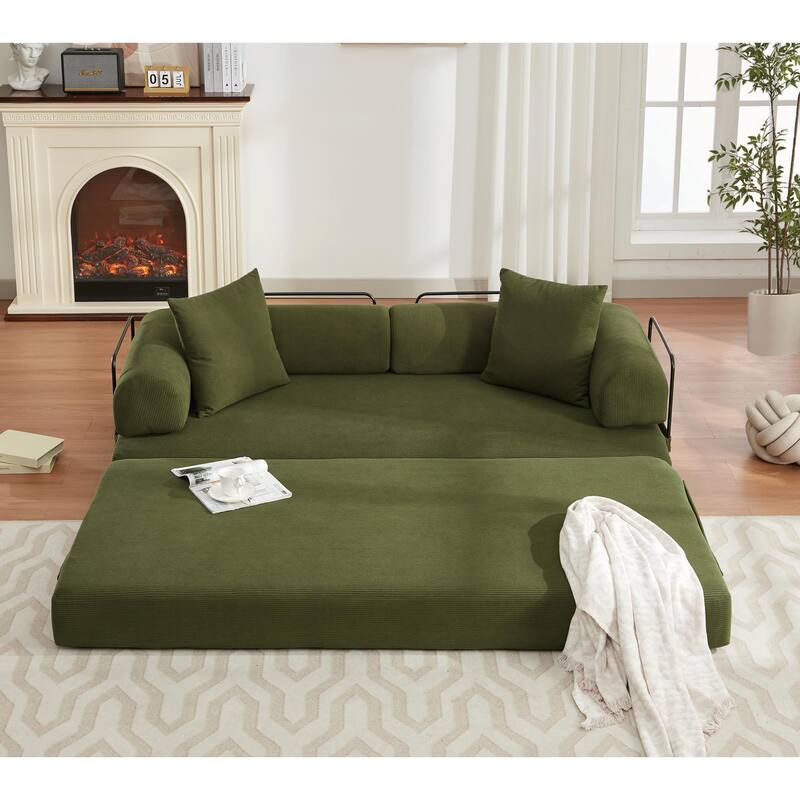 Folding Convertible Out Sleeper Sofa Bed,4-in-1 DIY Combination Convertible Sofa