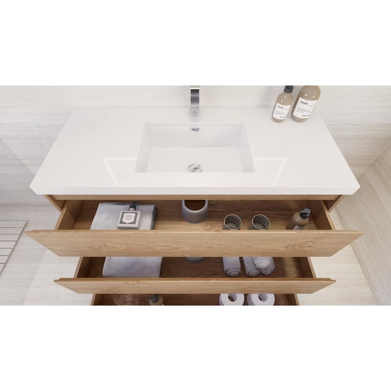 Aron 48'' Freestanding Vanity with Reinforced Acrylic Sink