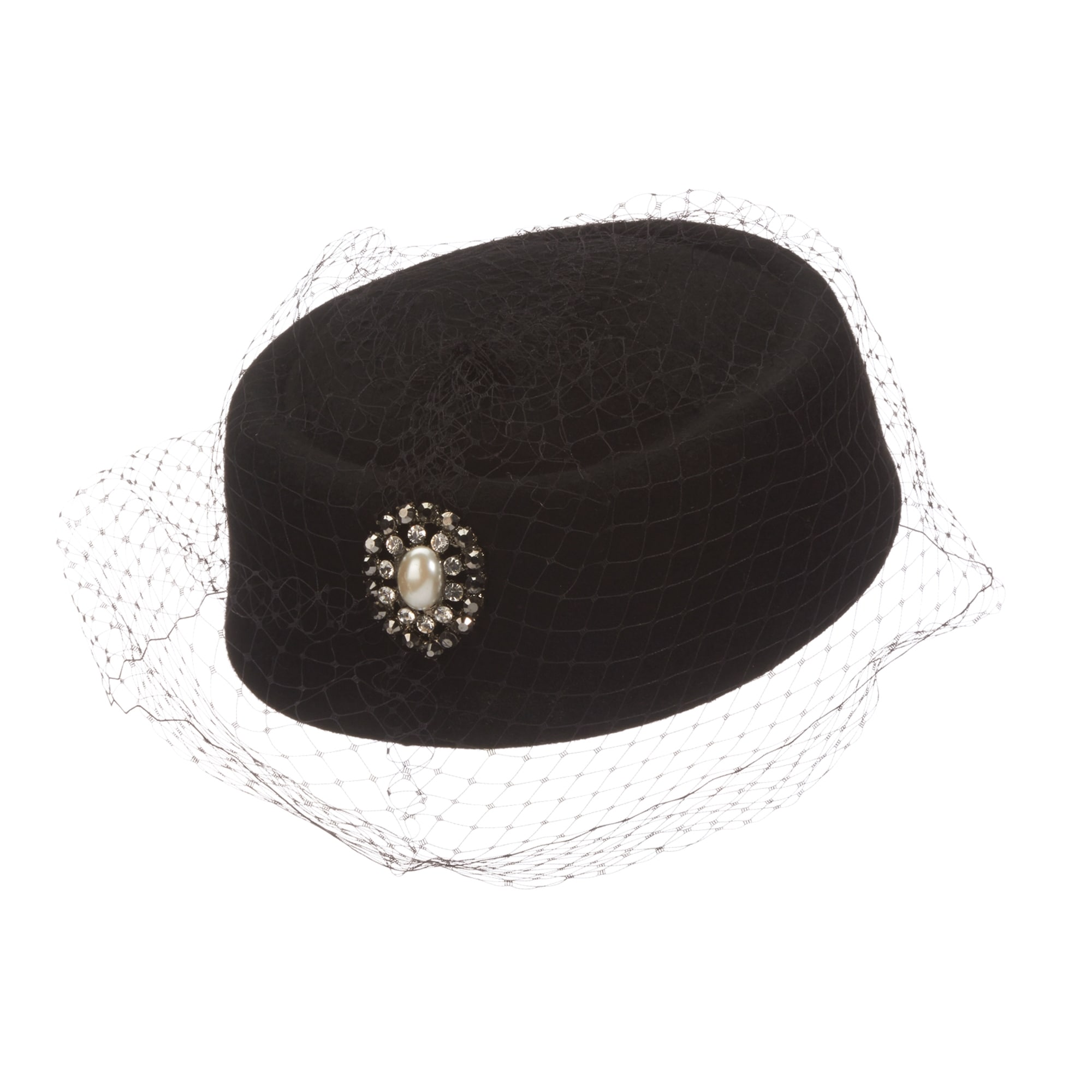 black hat with netting