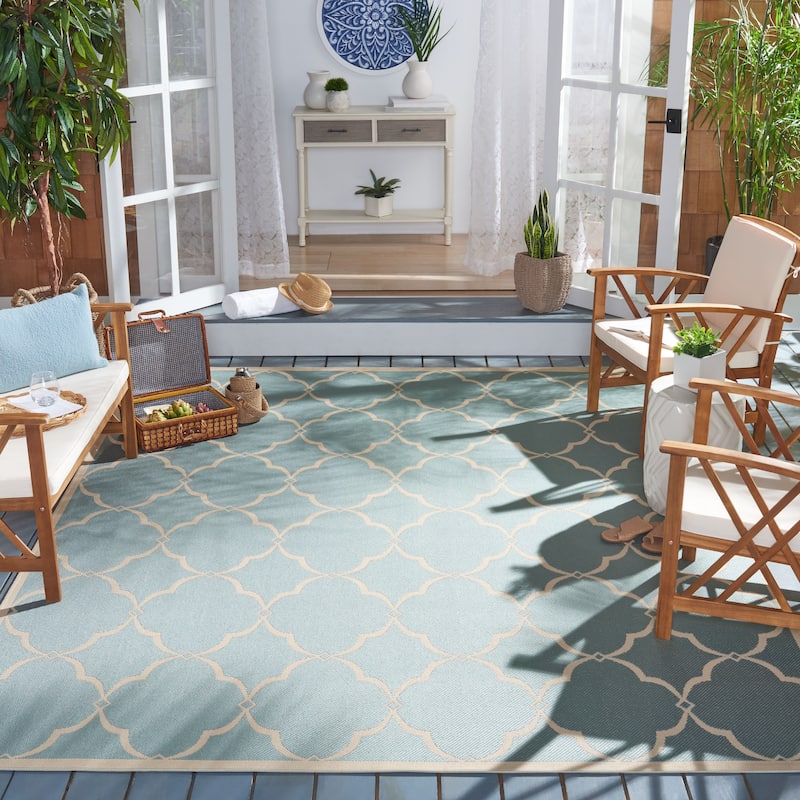 SAFAVIEH Beach House Caetana Indoor /Outdoor Waterproof Patio Backyard Rug