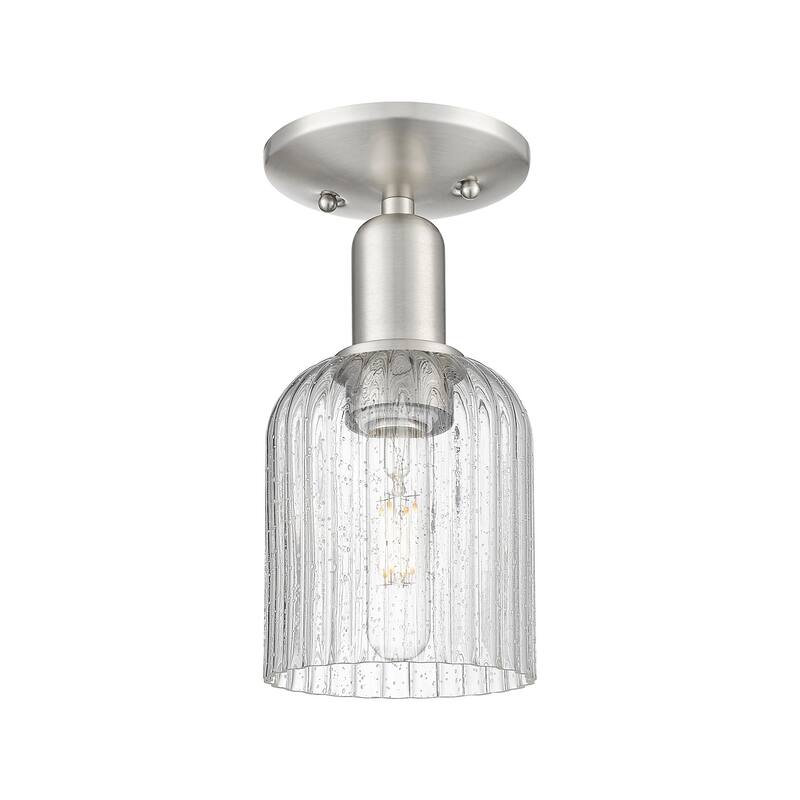 Innovations Lighting 716-1C-11-5 Bridal Veil Semi-Flush Bridal Veil 5" - Brushed Satin Nickel / Seedy