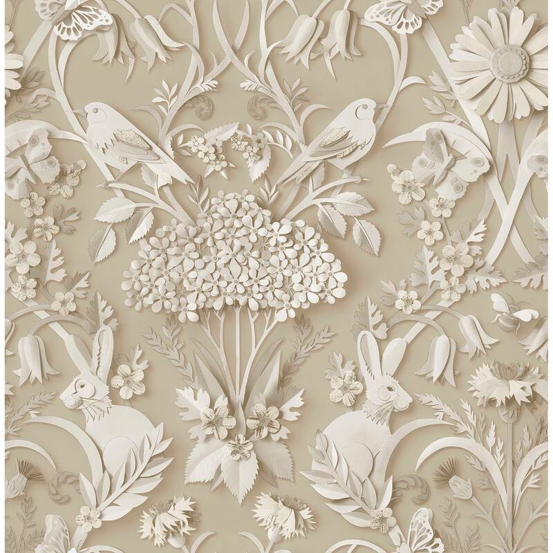 Fine Decor Fae Neutral Woodland Wallpaper