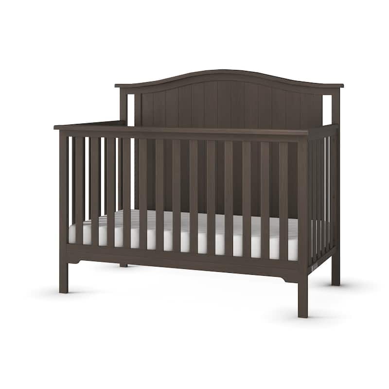 Forever Eclectic Hampton Arch Top 4-in-1 Convertible Crib - Dapper Gray