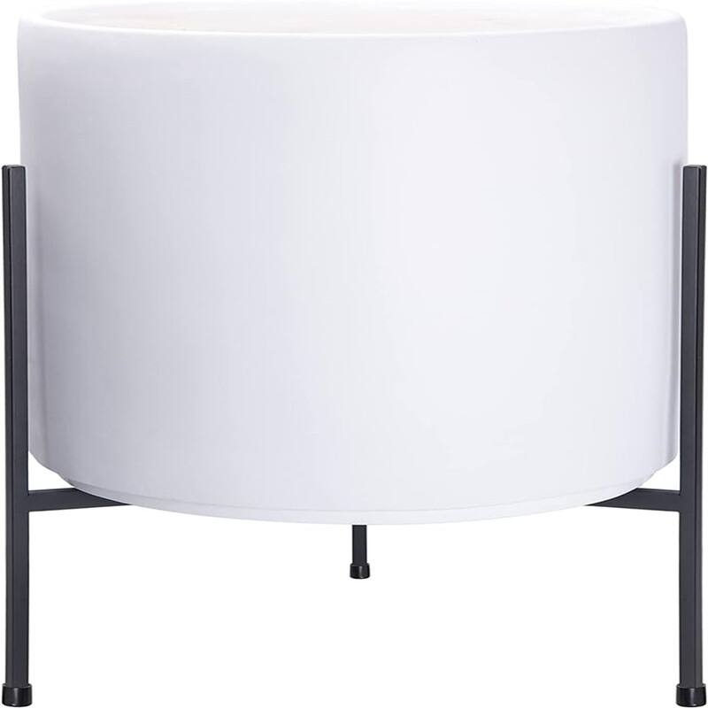 Modern Plants - 14.3"D x 14.3"W x 21"H - White X-Large 14Inch