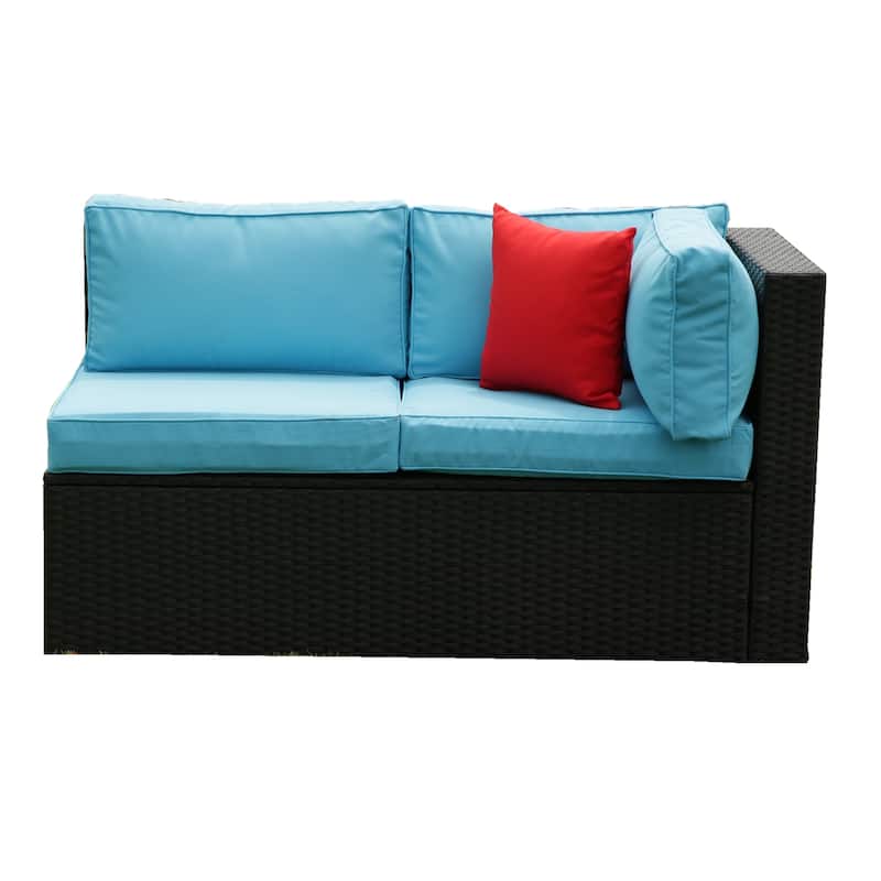 5 Pieces PE Rattan Outdoor Sectional