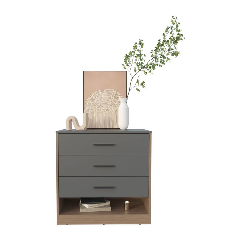 Modern Finish Dresser, 3 Drawers, 1 Shelf with durable materials,FSC Certified CPSIA Compliant