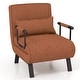 preview thumbnail 25 of 34, Costway Folding 5 Position Convertible Sleeper Bed Armchair Lounge w/ Coffee