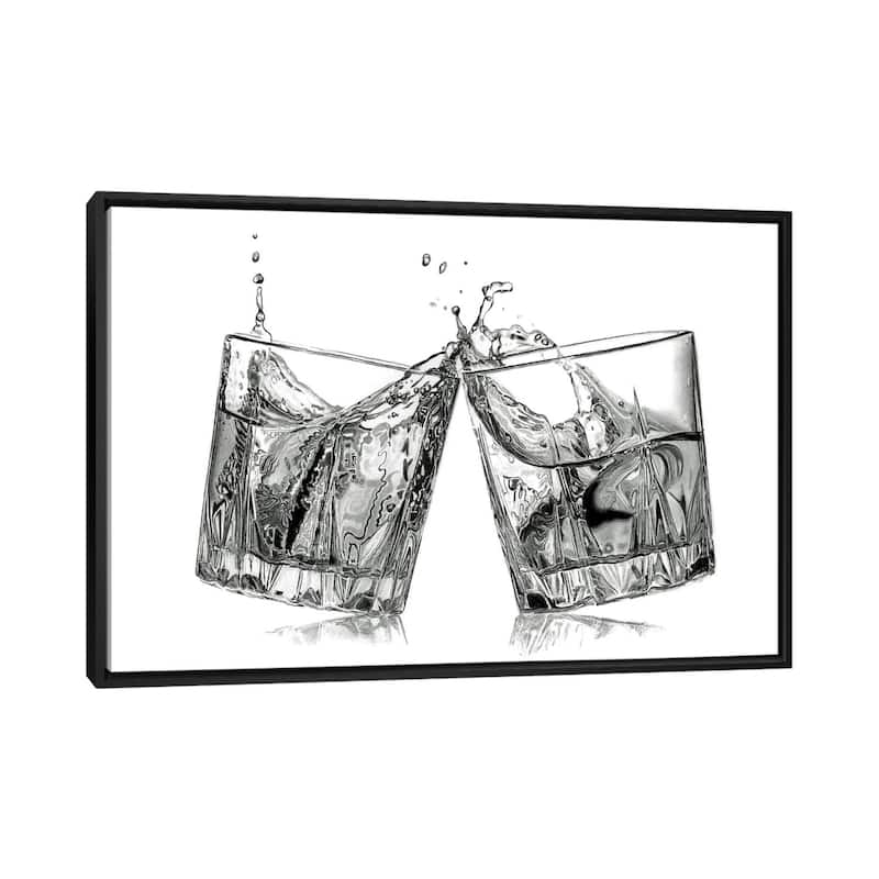 iCanvas "Bourbon Cheers" by Paul Stowe Framed Canvas Print - Black - 32x48