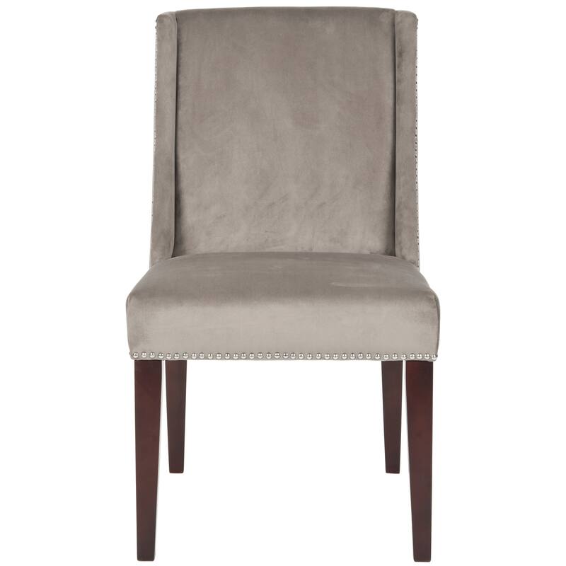SAFAVIEH Kourtney Mushroom Taupe Dining Chair (Set of 2) - 22" W x 26" D x 39.8" H - 22Wx26Dx40H