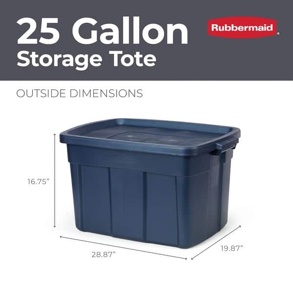 dimension image slide 11 of 12, Rubbermaid Roughneck Storage Totes