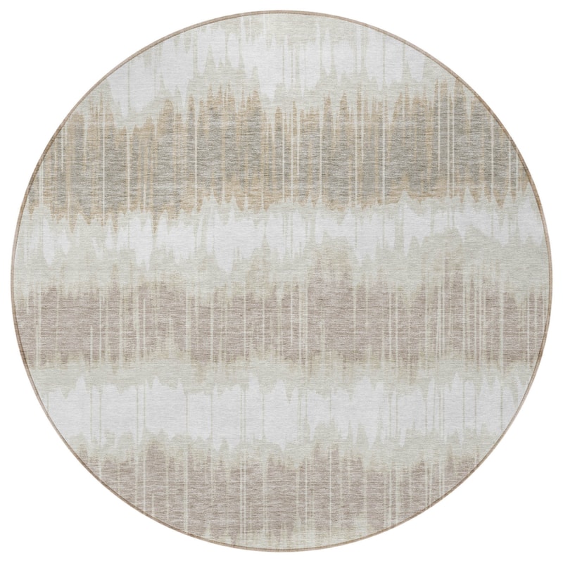 HomeRoots Striped Transitional Rectangle Outdoor Rug
