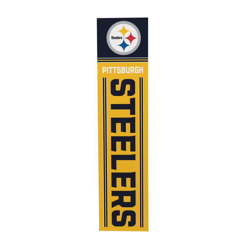 47" Double Sided Seasonal Porch Leaner, Pittsburgh Steelers - 47" x 11.25"