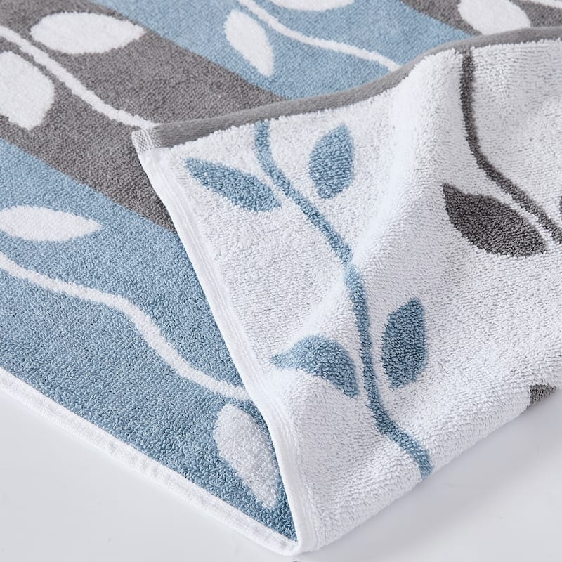 Modern Threads 6-Piece Yarn Dyed Organic Vines Towel Set