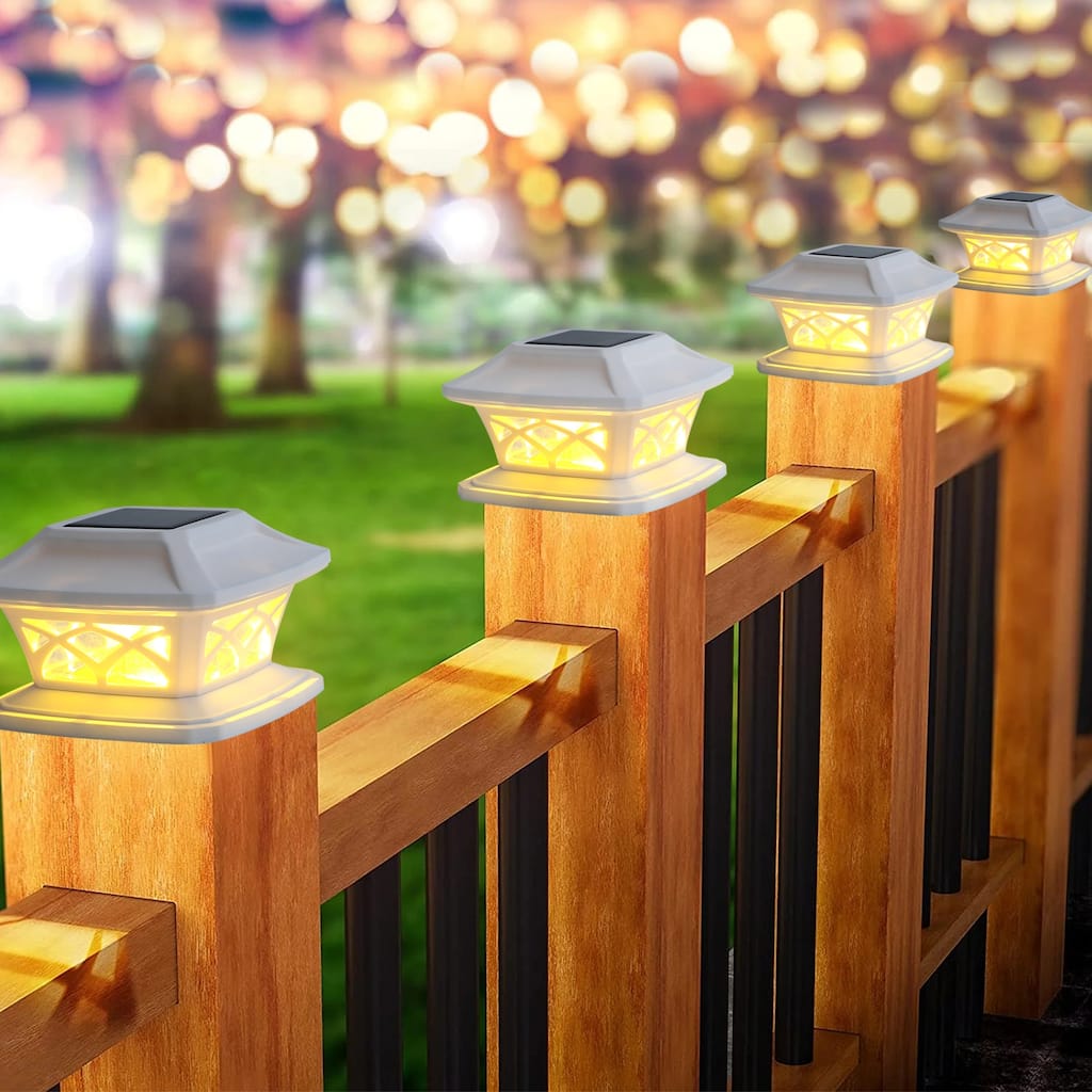 Solar Powered Integrated LED Fence Post Cap Light