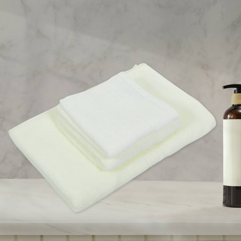 3 Pcs Cotton Bath Towel, Plain Soft Absorbent Cotton Bath Towel, Classic Design, 27.56"x55.12"