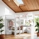 preview thumbnail 2 of 23, Contemporary Design Full Size Loft Bed with L-shaped Desk, Wardrobe and Storage Shelves, Multi-Functional White