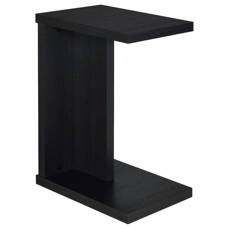 Clower Engineered Wood C-Shaped Sofa Side Table - Black