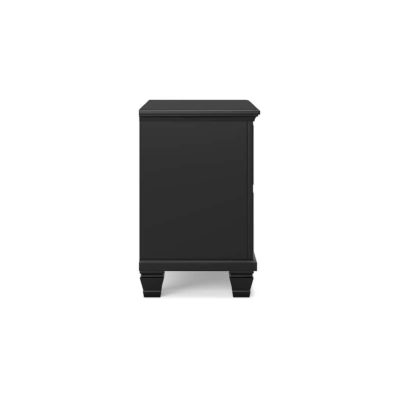 Signature Design by Ashley Lanolee Black 2 Drawer Nightstand